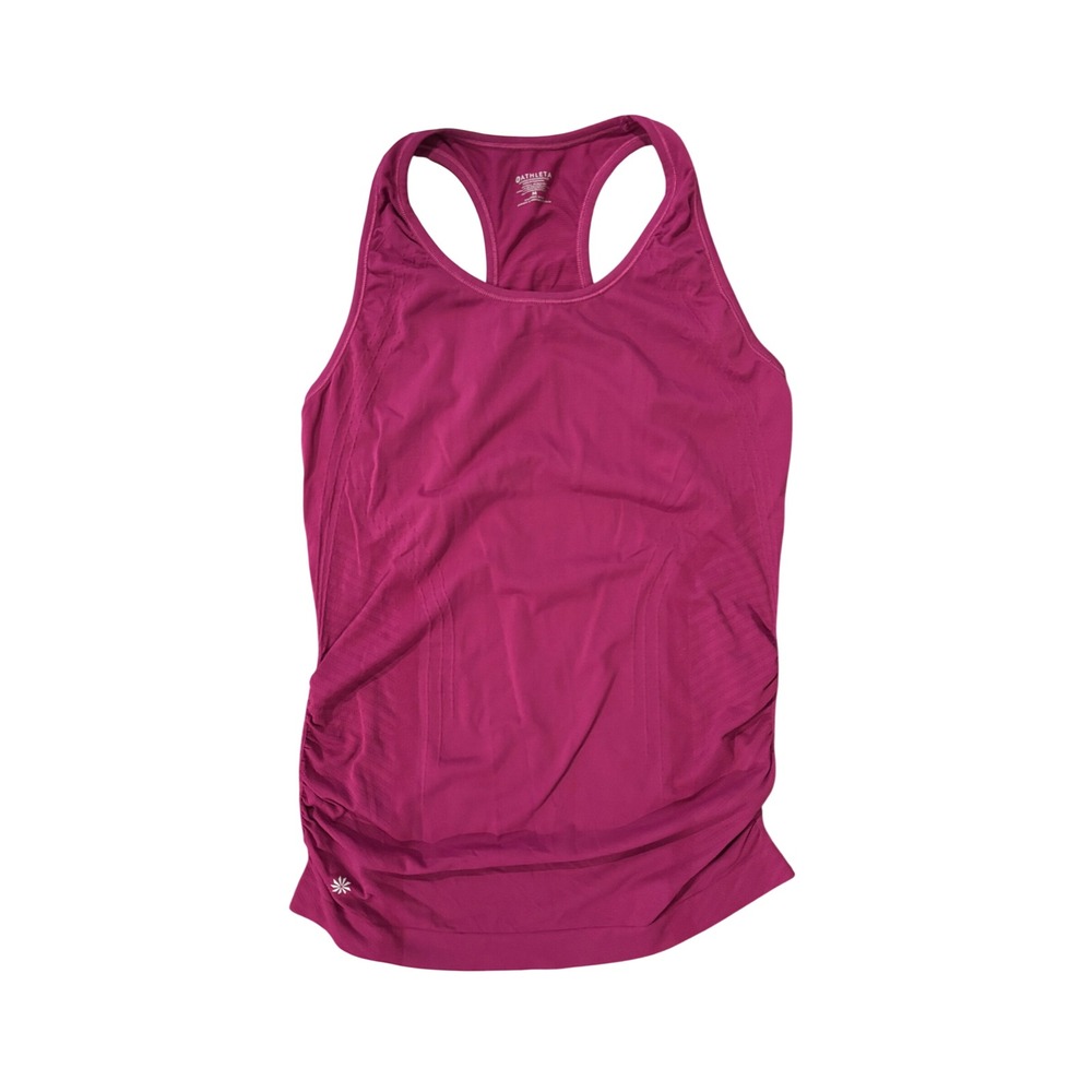 Athleta Momentum Tank Top Womens Medium Berry Purple Racerback Seamless Workout